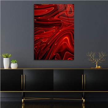 Dikey Sanat Temalı Cam Tablo 502