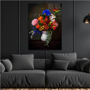 Dikey Sanat Temalı Cam Tablo 508