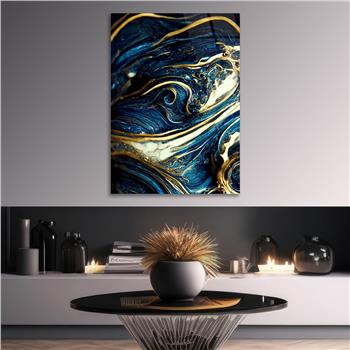 Dikey Sanat Temalı Cam Tablo 556