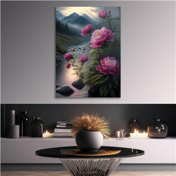 Thema Natur auf bedrucktem Glas