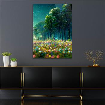 Dikey Doğa Temalı Cam Tablo 247