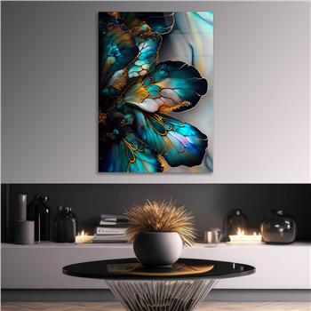 Dikey Sanat Temalı Cam Tablo 372