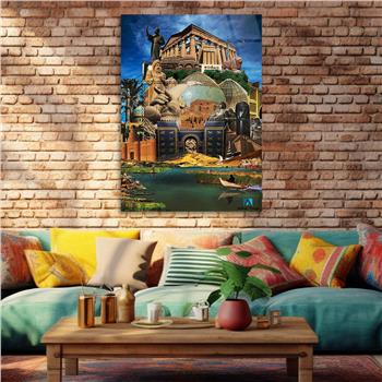 Kunst Thema auf bedrucktem Glas