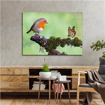 Thema Natur auf bedrucktem Glas