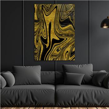 Dikey Sanat Temalı Cam Tablo 418