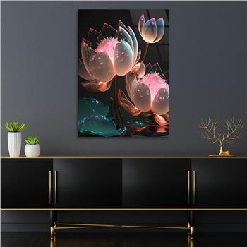 Dikey Sanat Temalı Cam Tablo 447