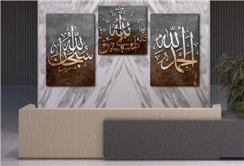 Ensemble de Tableaux et d’horloge 2 pièce sur le thème religieux