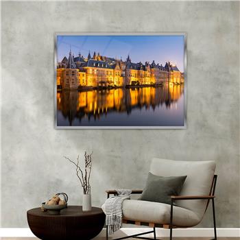 Aluminium Omlijste Natuur Thema Geharde Glasschilderij 065