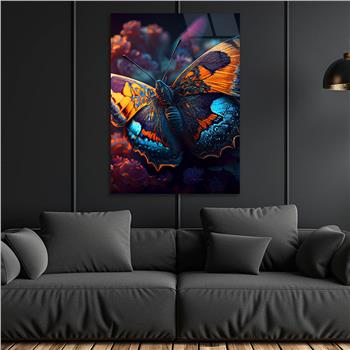 Dikey Sanat Temalı Cam Tablo 427