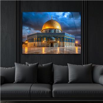 Yatay Dini Temalı Cam Tablo 237