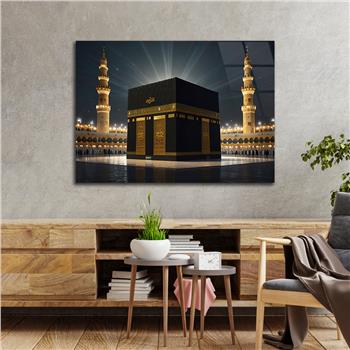 Yatay Dini Temalı Cam Tablo 174