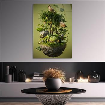 Dikey Doğa Temalı Cam Tablo 395