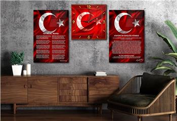 Vatan Temalı Saatli Set 044