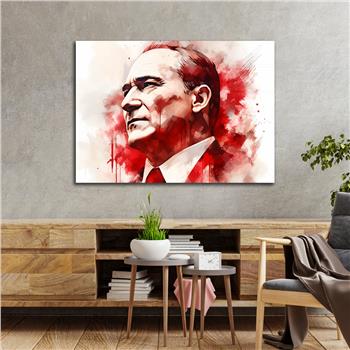 Yatay VatanTemalı Cam Tablo 114