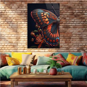 Dikey Sanat Temalı Cam Tablo 369