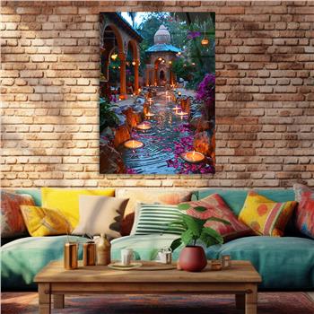 Dikey Doğa Temalı Cam Tablo 255