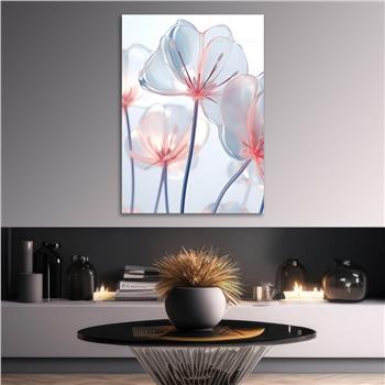 Dikey Sanat Temalı Cam Tablo 355
