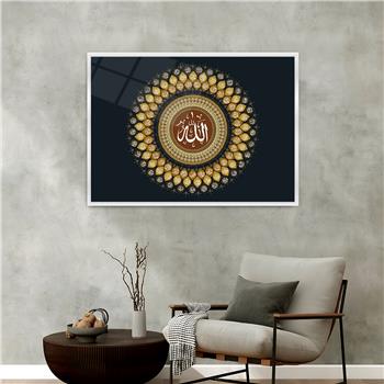 لوحة زجاجية ديني مع اطار ألمنيوم