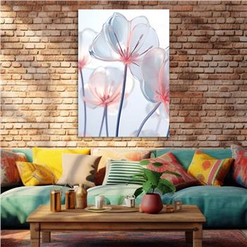 Dikey Sanat Temalı Cam Tablo 355