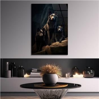 Dikey Doğa Temalı Cam Tablo 433