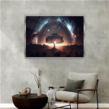 Aluminium Omlijste Natuur Thema Geharde Glasschilderij 066