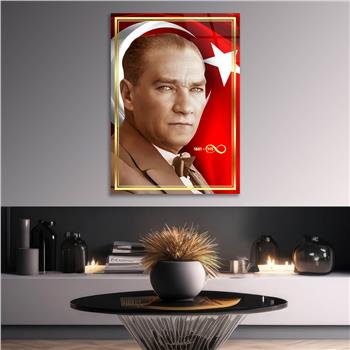 Dikey VatanTemalı Cam Tablo 256