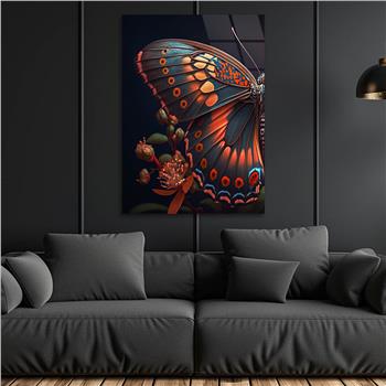 Dikey Sanat Temalı Cam Tablo 369