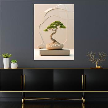 Dikey Doğa Temalı Cam Tablo 398