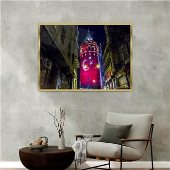 Aluminum-Framed National-Themed Tempered Glass Wall Art 063