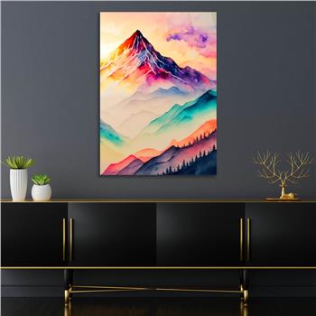 Dikey Sanat Temalı Cam Tablo 383