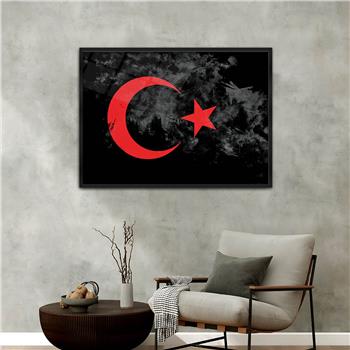 Aluminum-Framed National-Themed Tempered Glass Wall Art 076