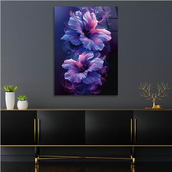 Dikey Sanat Temalı Cam Tablo 454