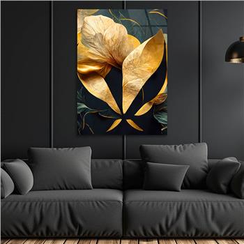 Dikey Sanat Temalı Cam Tablo 387