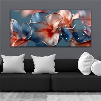 Yatay Saatli Yandan Sanat Temalı Cam Tablo 243