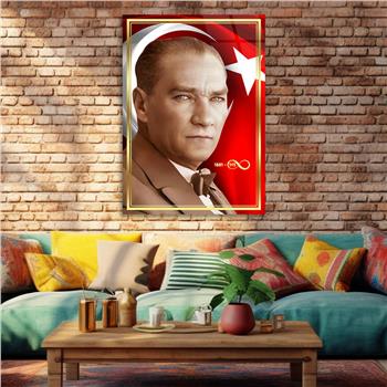 Dikey VatanTemalı Cam Tablo 256