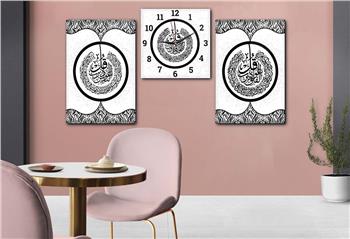 Ensemble de Tableaux et d’horloge 2 pièce sur le thème religieux