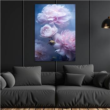 Dikey Sanat Temalı Cam Tablo 413