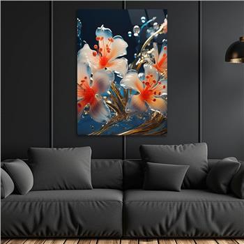 Dikey Sanat Temalı Cam Tablo 357