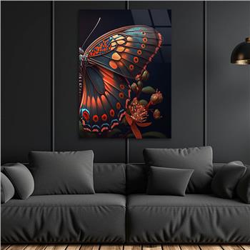 Dikey Sanat Temalı Cam Tablo 370