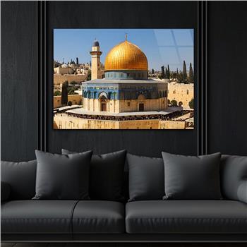 Yatay Dini Temalı Cam Tablo 164