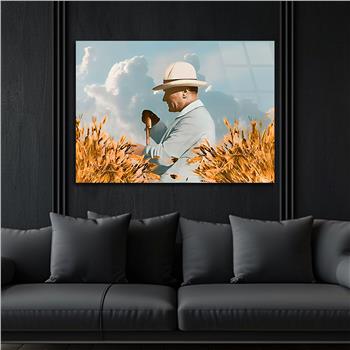 Yatay VatanTemalı Cam Tablo 103