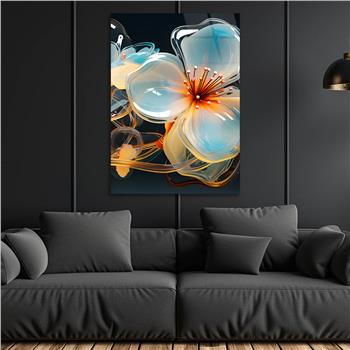 Dikey Sanat Temalı Cam Tablo 352