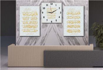 Ensemble de Tableaux et d’horloge 2 pièce sur le thème religieux