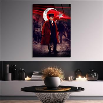 Dikey VatanTemalı Cam Tablo 194