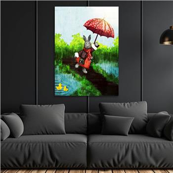 Dikey Sanat Temalı Cam Tablo 429