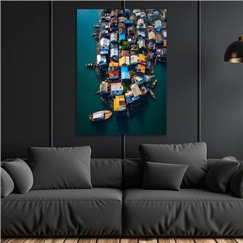 Dikey Doğa Temalı Cam Tablo 242