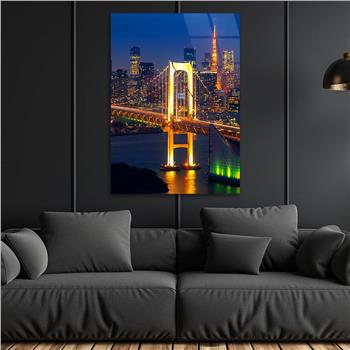 Dikey Doğa Temalı Cam Tablo 228