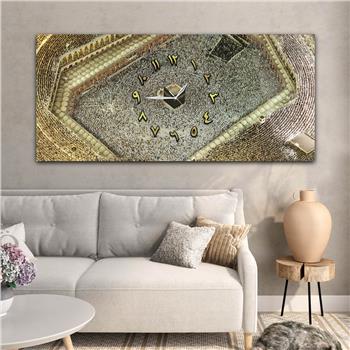 Tableau en verre à thème religieux avec horloge centrale horizontale  109