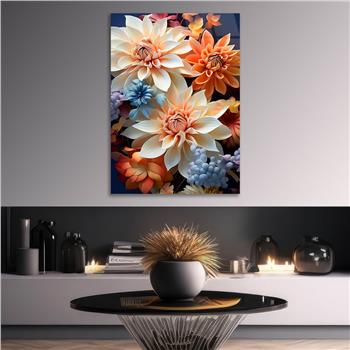 Dikey Sanat Temalı Cam Tablo 574