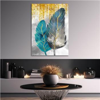 Dikey Sanat Temalı Cam Tablo 334